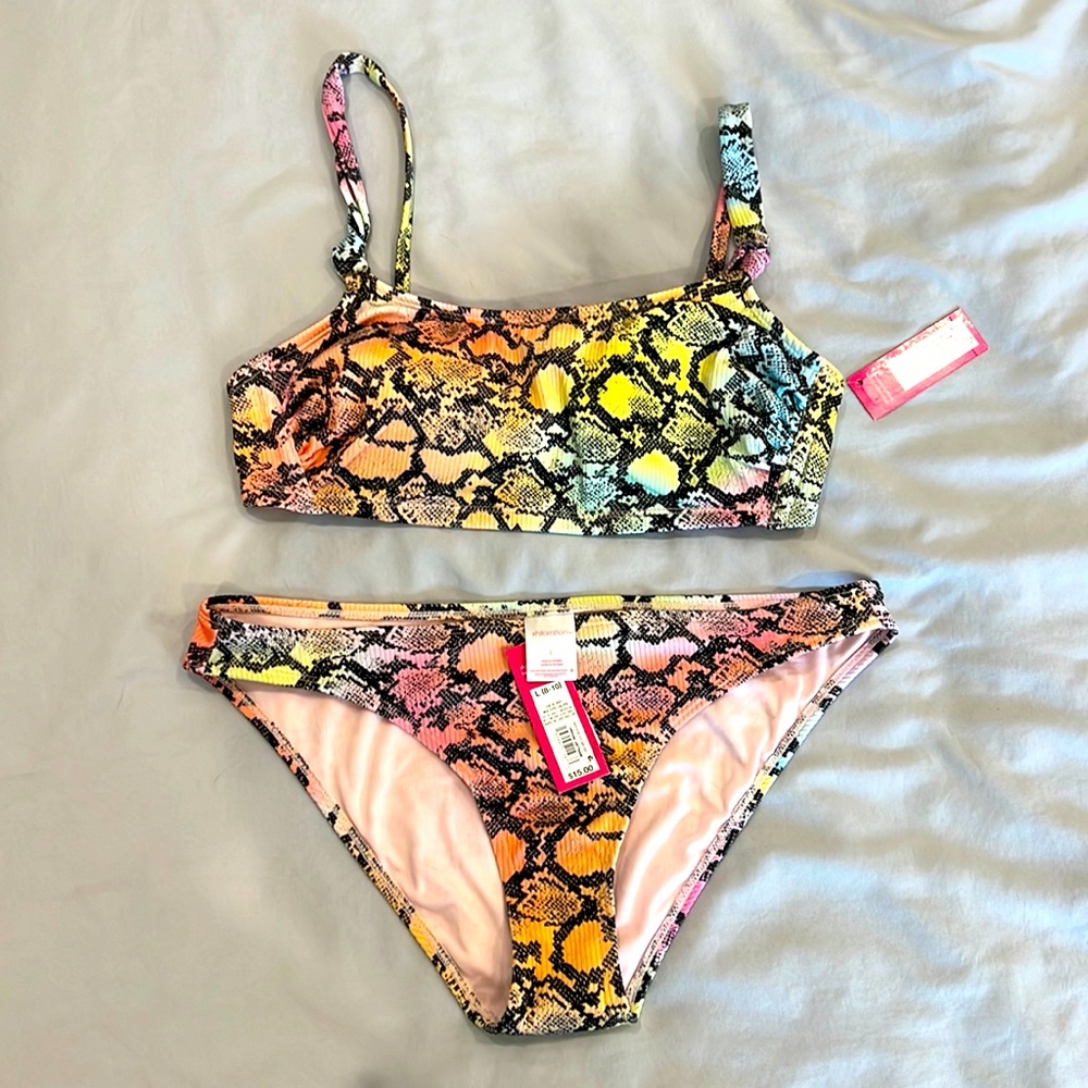 Rainbow snake skin bikini